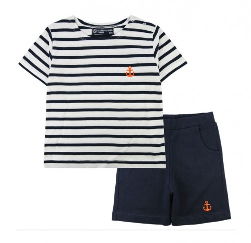 Ensemble T-shirt rayé + Short