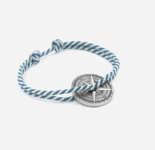Bracelet Sauveteurs en Mer "Rose des vents" marine