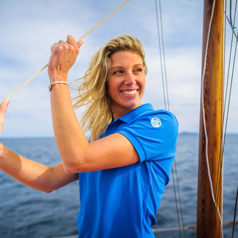 Polo bleu manches courtes North Sails
