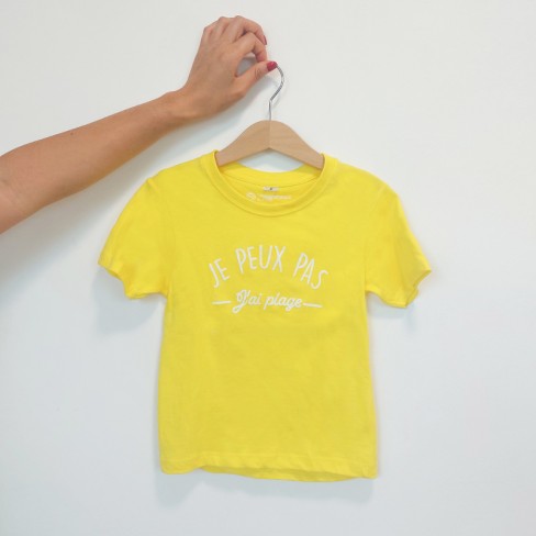 T-shirt enfant "Je peux pas j'ai plage"