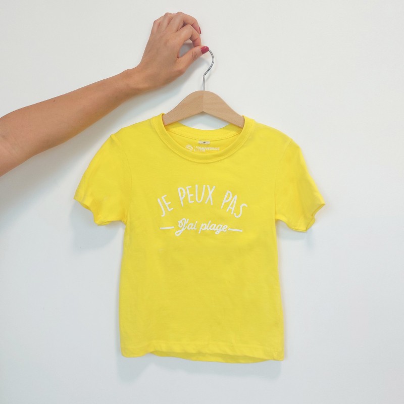 T-shirt enfant "Je peux pas j'ai plage"