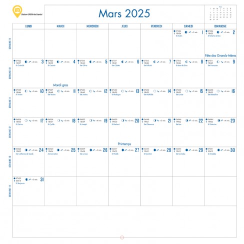 Calendrier SNSM 2025