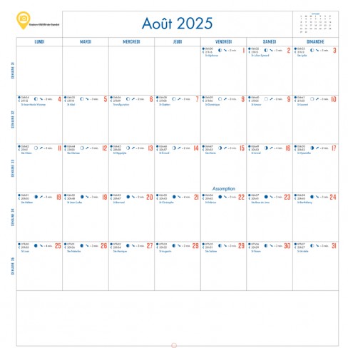 Calendrier SNSM 2025