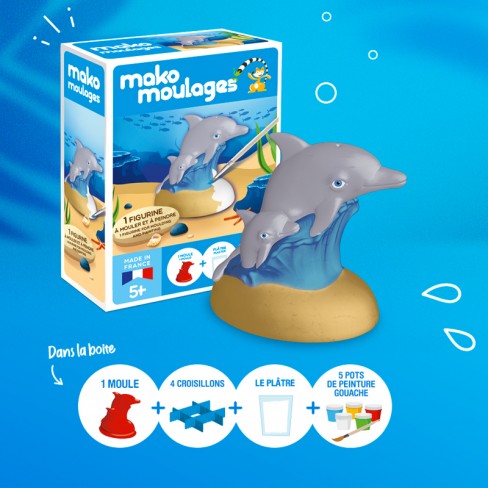 Mako moulages Le dauphin et son bébé