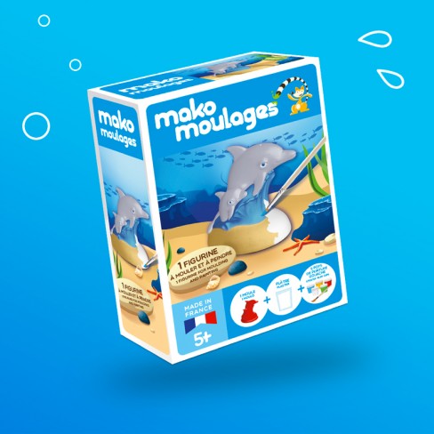 Mako moulages Le dauphin et son bébé