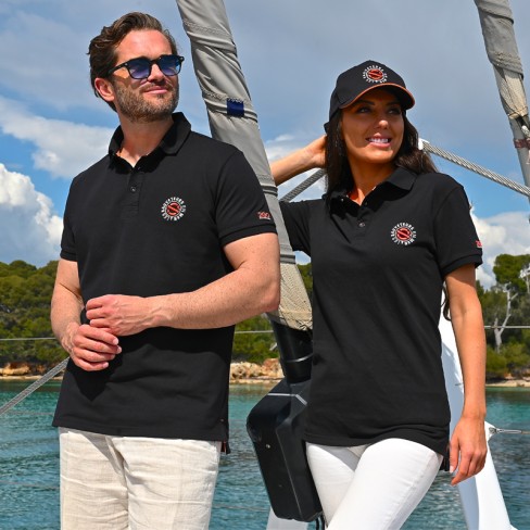 Polo noir "200 ans du sauvetage en mer"