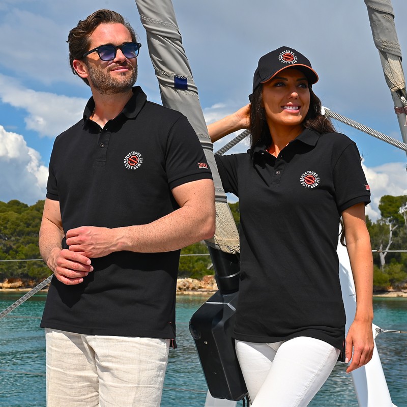 Polo noir "200 ans du sauvetage en mer" Polo noir "200 ans du sauvetage en mer"
