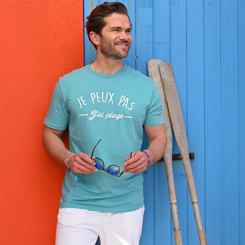 T-shirt homme "Je peux pas j'ai plage" T-shirt homme "Je peux pas j'ai plage"