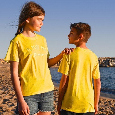 T-shirt enfant "Je peux pas j'ai plage"