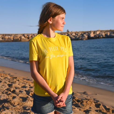 T-shirt enfant "Je peux pas j'ai plage"